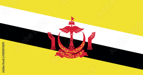 Brunei Flag Illustration