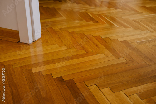 wooden parquet on the floor