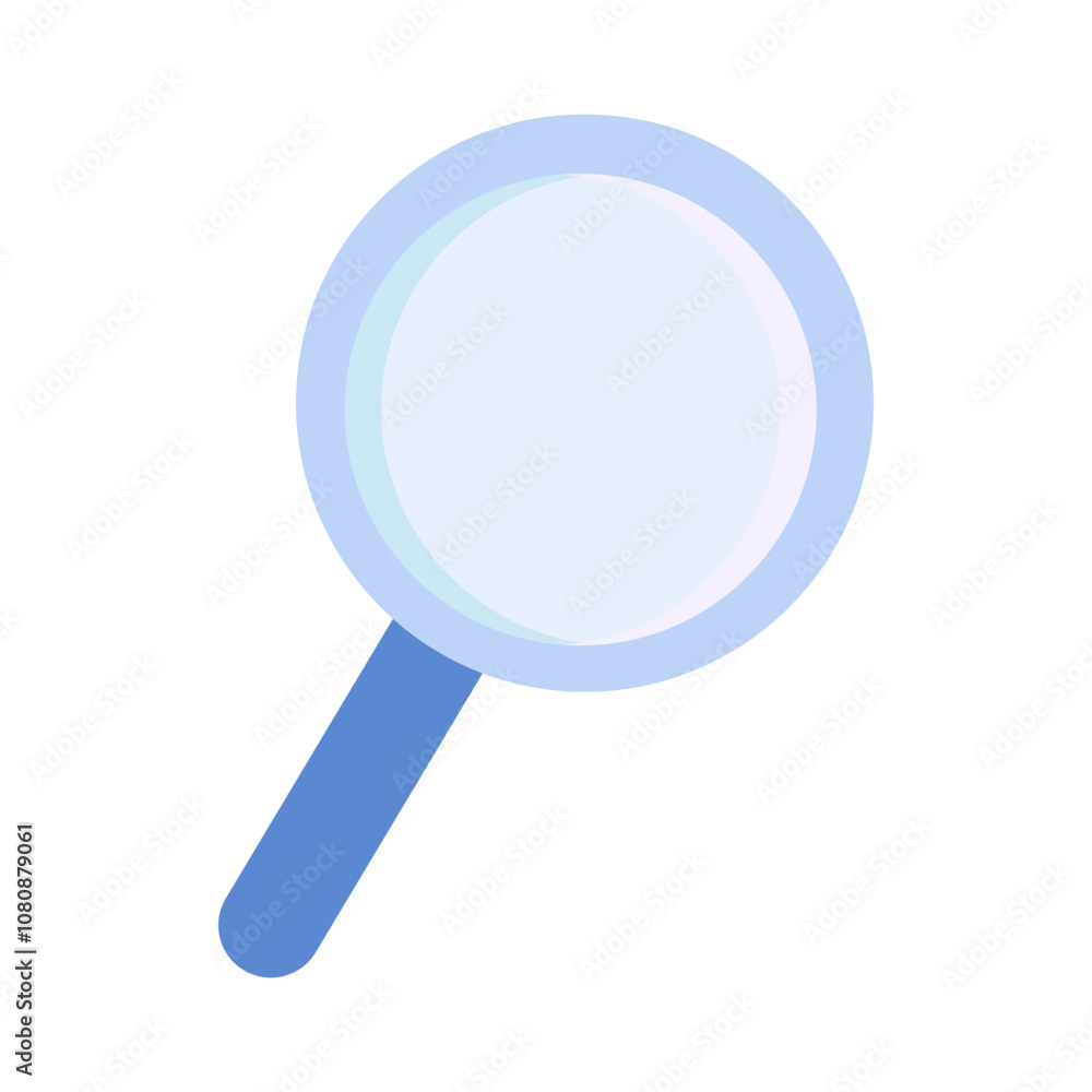 Magnifier icon. Research, explore, analysis, solution concept. Flat vector design isolated illustration. Magnifier icon. Research, explore, analysis, solution concept. Flat vector design isolated illustration.