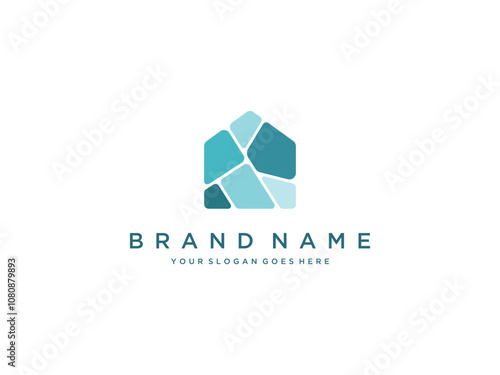 rock house logo design concept vector template
