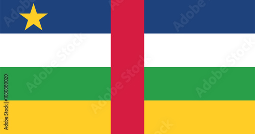 Central African Republic Flag Illustration