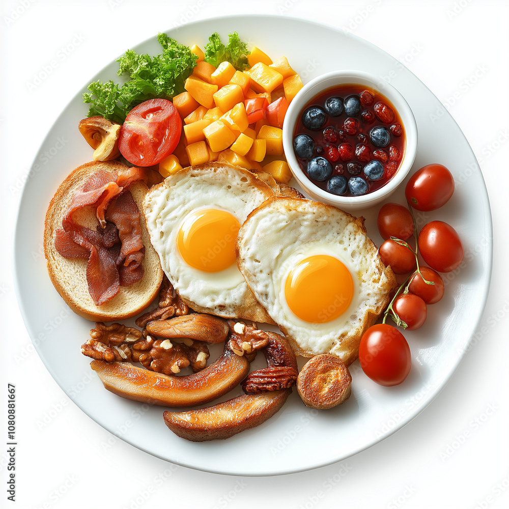 fried eggs with bacon fried eggs with bacon
