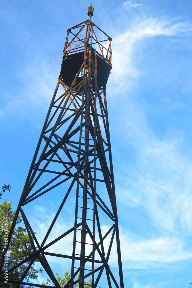 old geodetic tower in the Sebezhsky National Park old geodetic tower in the Sebezhsky National Park