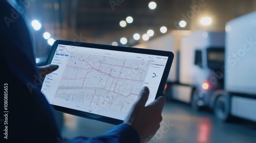 Transportation Management System (TMS) optimizing delivery routes
