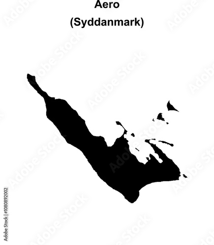Aero municipality blank outline map