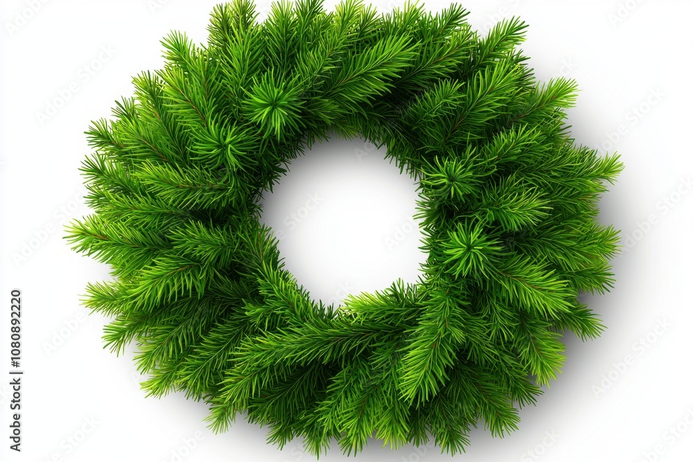 Lush Green Evergreen Wreath with Dense Pine Needles Perfect for Holiday Decor, Celebrations, and Seasonal Festivities Bringing Nature Indoors Lush Green Evergreen Wreath with Dense Pine Needles Perfect for Holiday Decor, Celebrations, and Seasonal Festivities Bringing Nature Indoors