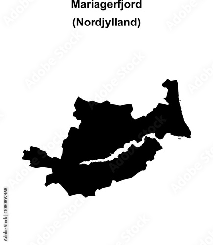 Mariagerfjord municipality blank outline map