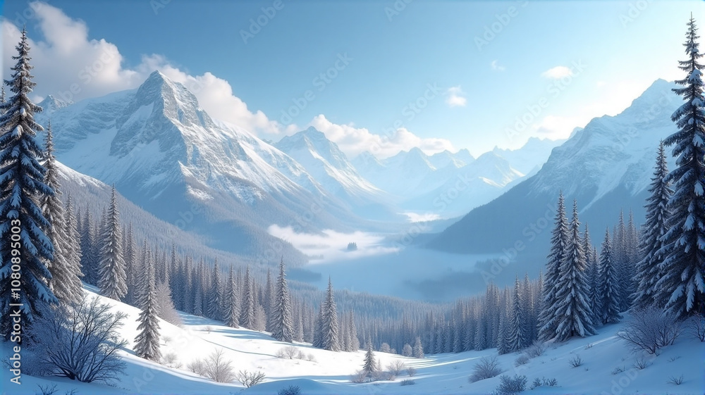 winter landscape in the mountains winter landscape in the mountains
