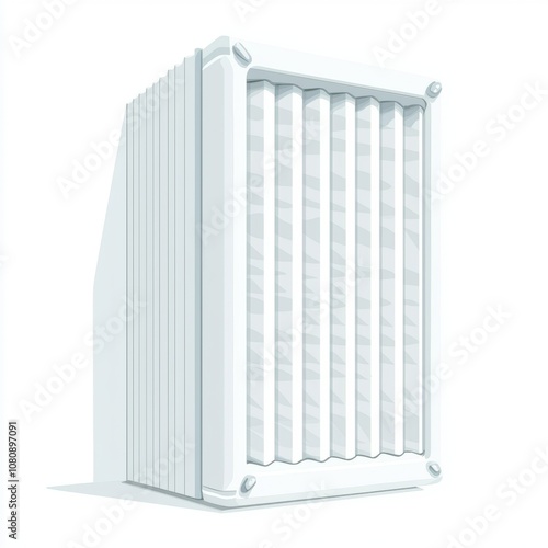 Wallpaper Mural Abstract illustration of a clean air filter with white panels, designed to enhance health and air quality in homes and offices, promoting freshness and comfort. Torontodigital.ca