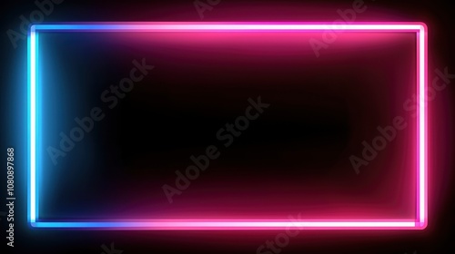 Neon background, violet and blue colors in a dark background, modern digital technology 