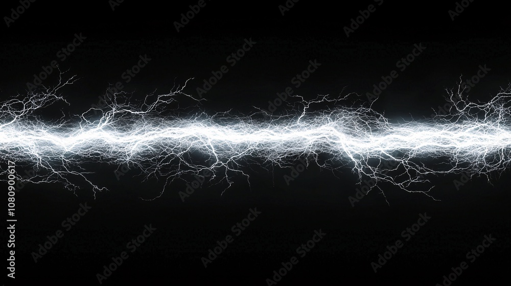 A stunning visual of a bolt of electricity, capturing the dynamic and powerful nature of lightning energy against a dark background. A stunning visual of a bolt of electricity, capturing the dynamic and powerful nature of lightning energy against a dark background.