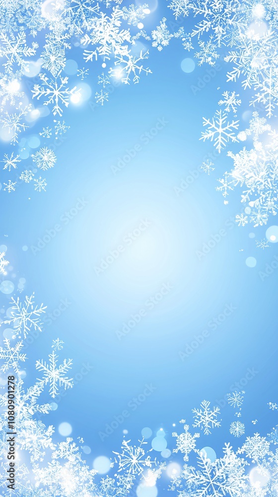 A serene winter background featuring delicate snowflakes on a soft blue backdrop, creating a peaceful and calming atmosphere perfect for seasonal themes. A serene winter background featuring delicate snowflakes on a soft blue backdrop, creating a peaceful and calming atmosphere perfect for seasonal themes.