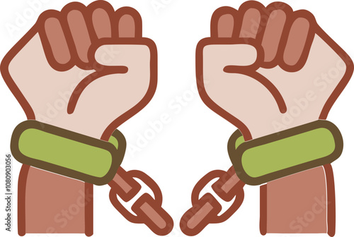 handcuffed silhouette icon  vector illustration.