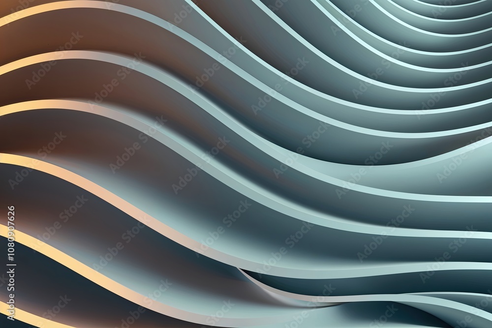 Obraz premium Luminous Wave Patterns Background in 3D Visualization