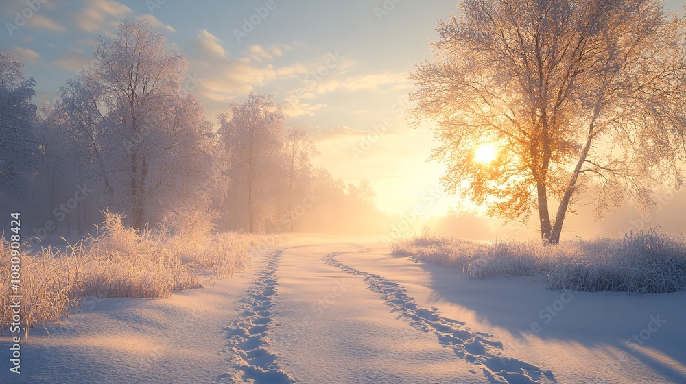 Beautiful, natural, realistic snow scene photos, the snow bathed in sunlight stretches into the distance. Beautiful, natural, realistic snow scene photos, the snow bathed in sunlight stretches into the distance.