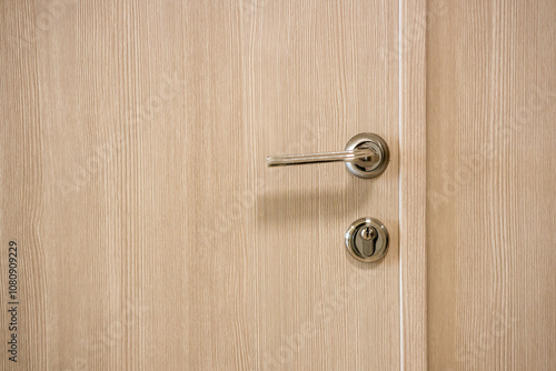 Wallpaper Mural the door handle and lock on the white door Torontodigital.ca