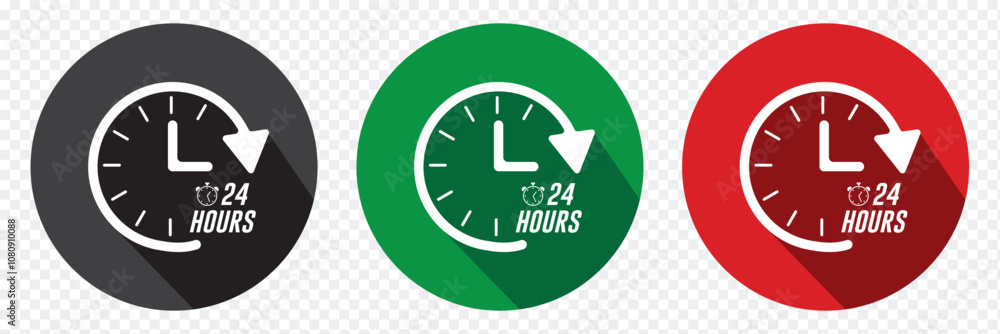 Fototapeta premium 24 hours service icon