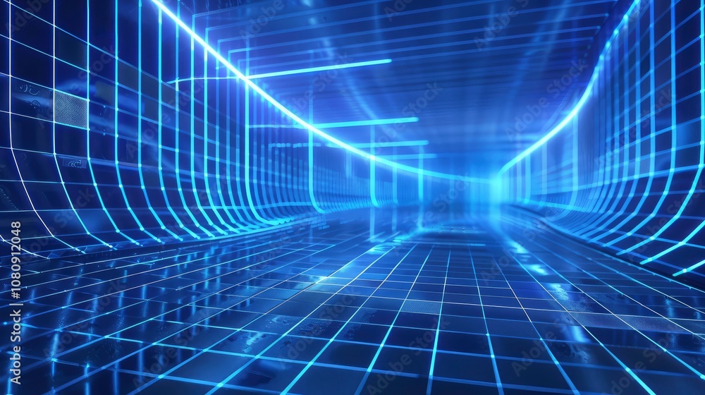 Neon background, violet and blue colors in a dark background, modern digital technology Neon background, violet and blue colors in a dark background, modern digital technology