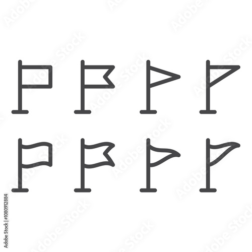 Flag Icon Set Vector Design.
