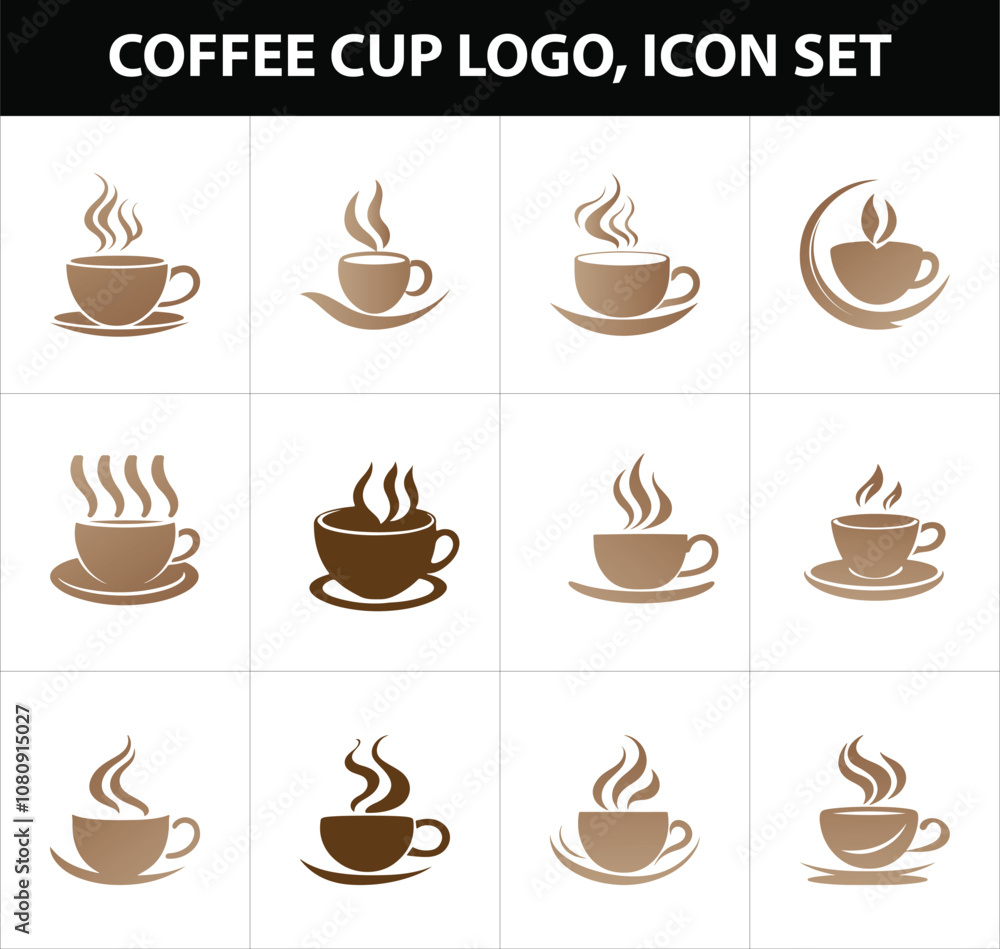 Obraz premium Coffee cup icon. Vector illustration. on white background