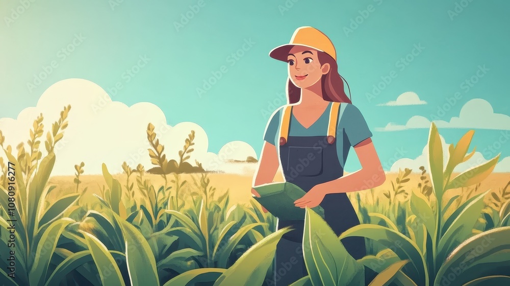 Woman working in a male-dominated field symbolizing gender Woman working in a male-dominated field symbolizing gender
