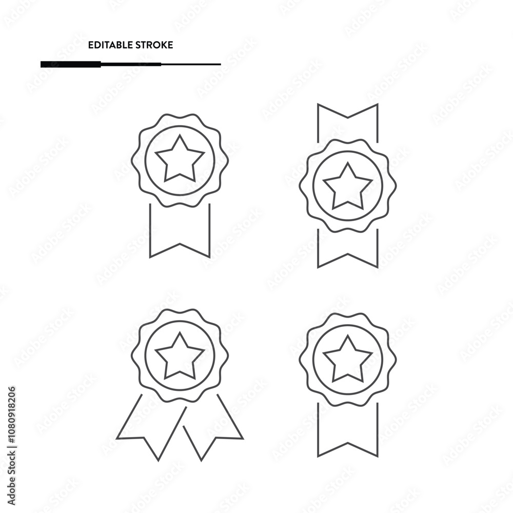 Quality Badge Icon Set Vector Design. Quality Badge Icon Set Vector Design.