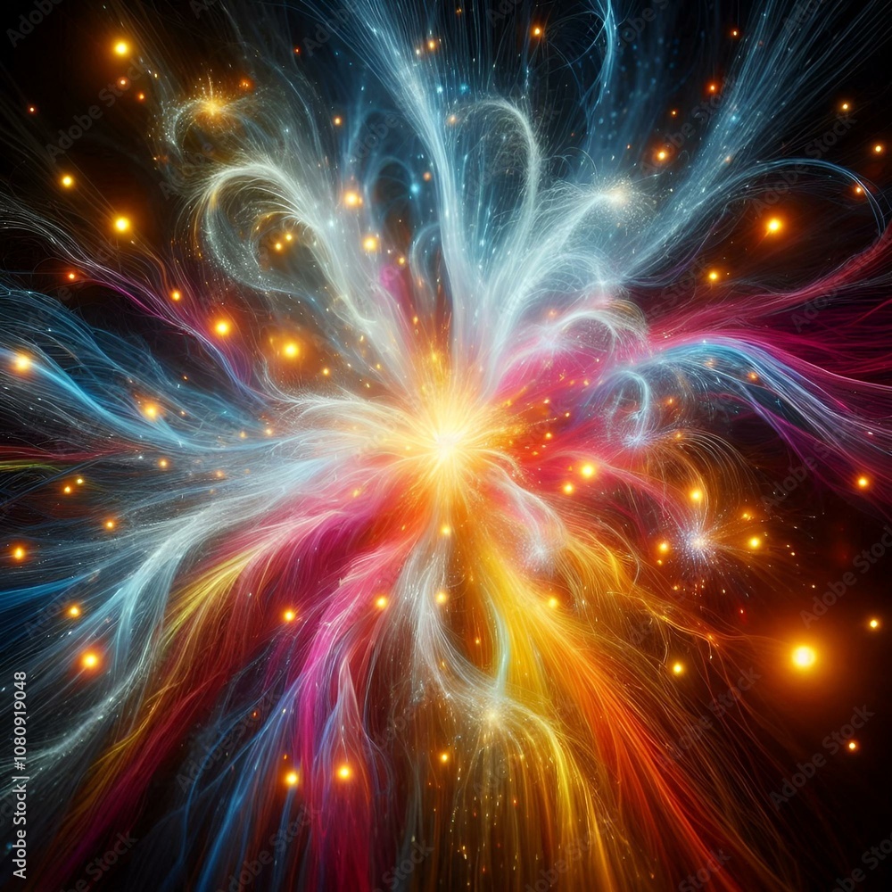 magical fiber structure on black background magical fiber structure on black background