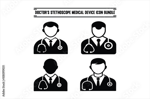 doctor avatar, doctor vector silhouette illustration, medical And Healthcare nurse icon silhouette vector illustration, set of doctor profile user account avatar icon symbol sign vector design.