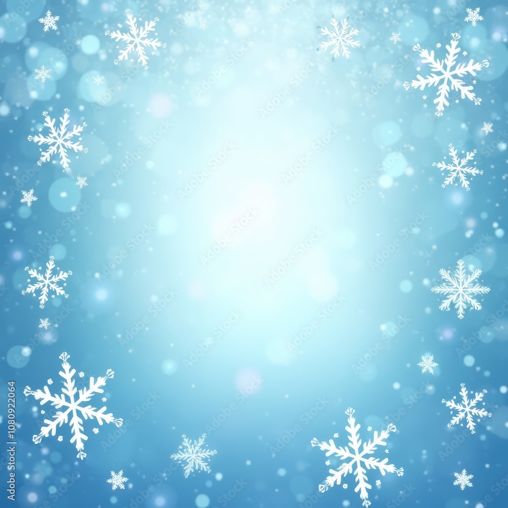 Delicate background with snowflakes of different sizes. Delicate background with snowflakes of different sizes.