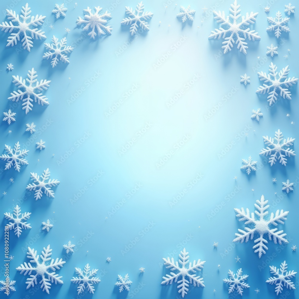 Delicate background with snowflakes and free space. Delicate background with snowflakes and free space.