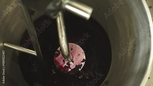 winemaking, close up of a wine tank