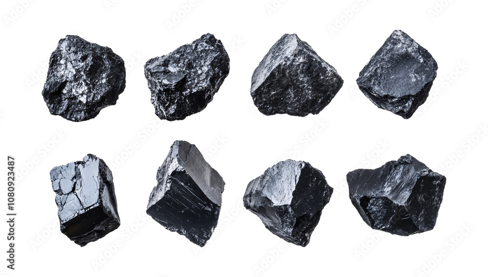 Set of coal on a white background. isolated background. Set of coal on a white background. isolated background.