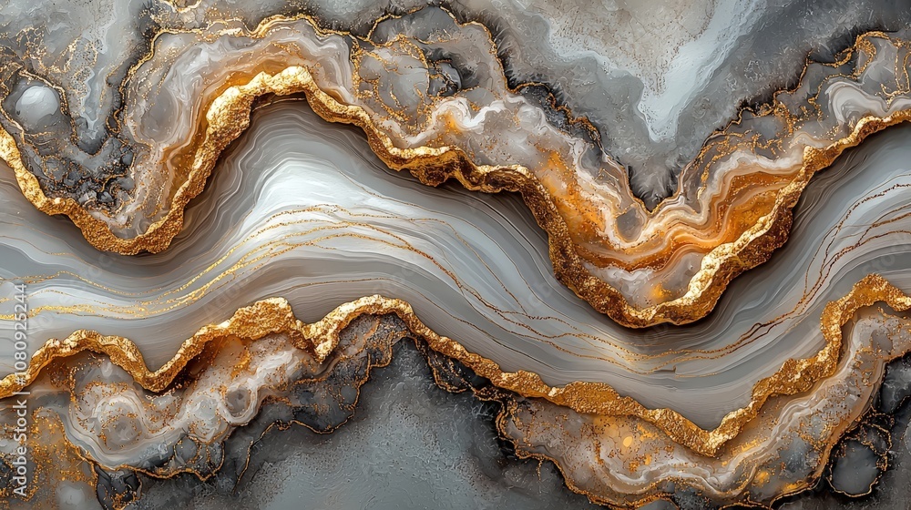 Abstract agate pattern with golden veins and smooth textures. Abstract agate pattern with golden veins and smooth textures.