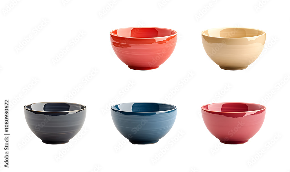 Set of empty bowls on a transparent background. isolated background. Set of empty bowls on a transparent background. isolated background.
