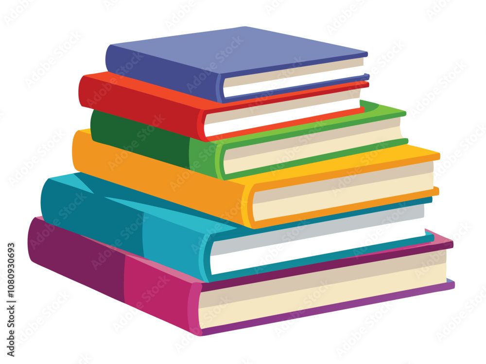 stack of colorful books, Books icon clipart illustration stack of colorful books, Books icon clipart illustration