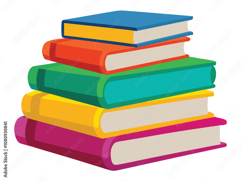 stack of colorful books, Books icon clipart illustration stack of colorful books, Books icon clipart illustration