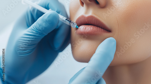 Professional Lip Filler Injection in Medical Setting