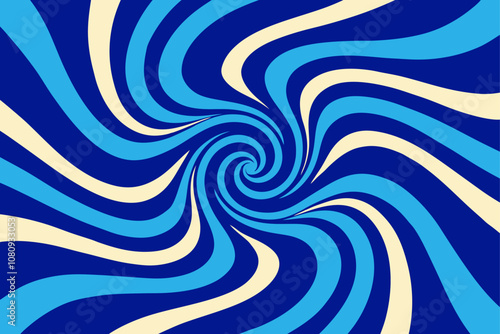 Retro swirling design with orange and teal colors creates a vintage and abstract background, perfect for adding a touch of nostalgia to any project