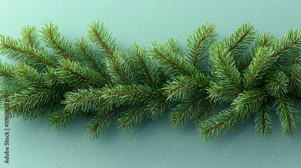 Vibrant green fir branch isolated on background, natural texture. Vibrant green fir branch isolated on background, natural texture.
