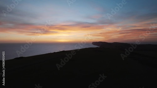 Wallpaper Mural Aerial view of the coastal island at evening Torontodigital.ca