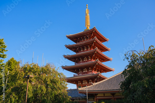 東京都台東区 浅草寺 五重塔
