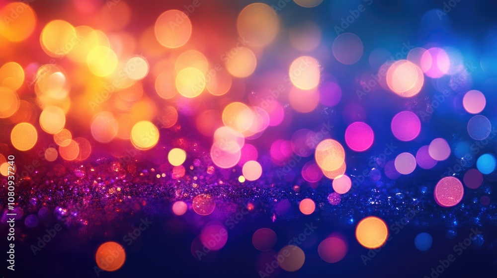 Vibrant abstract backdrop with colorful bokeh lights Vibrant abstract backdrop with colorful bokeh lights