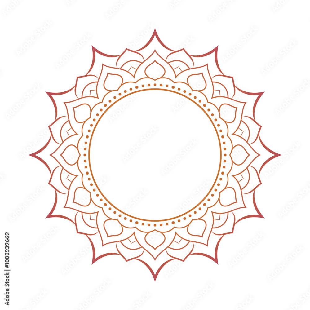 Colorful Mandala Design Frame. Colorful Mandala Design Frame.