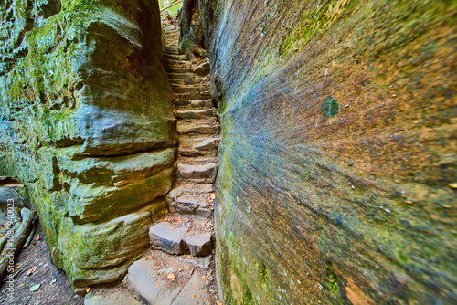 Cantwell Cliffs Stone Staircase Hiking Trail Upward View photo