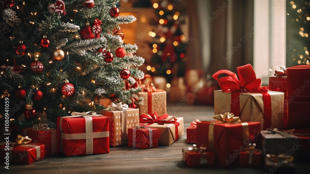 Christmas Catalog with Holiday Gifts and Sale Banners Christmas Catalog with Holiday Gifts and Sale Banners