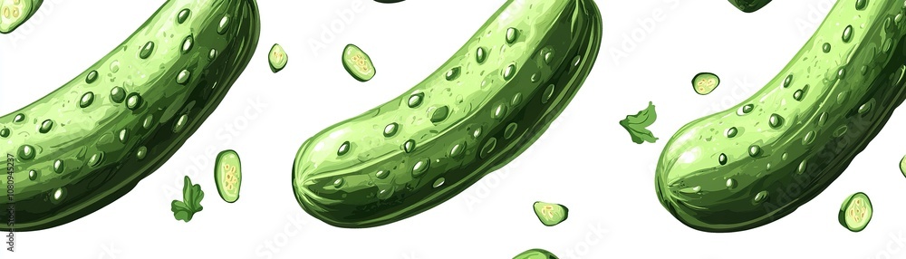 Cucumber harvesting action farm location digital illustration bright environment aerial view fresh produce concept Cucumber harvesting action farm location digital illustration bright environment aerial view fresh produce concept