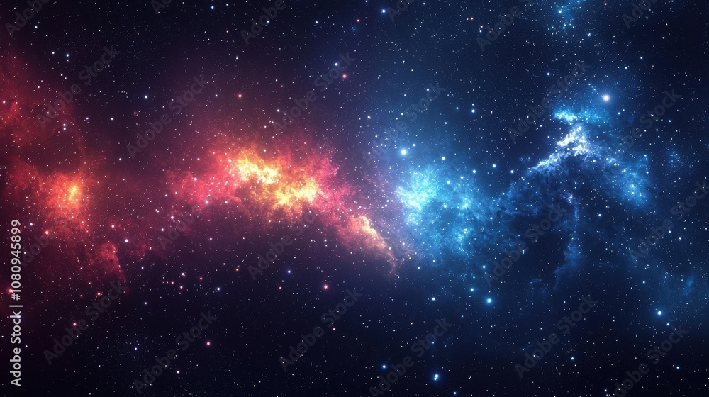 Fototapeta premium Starry night sky fully filled with stars and cosmic wonders.