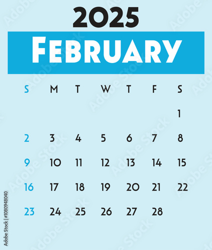 Month of February 2025 Calendar