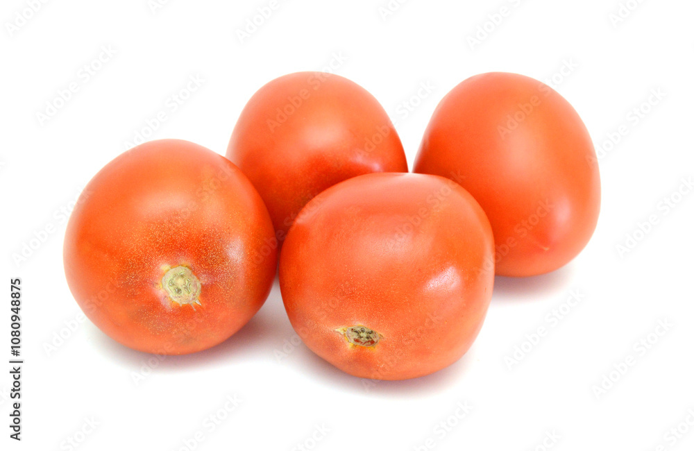 Plum tomatoes on white background Plum tomatoes on white background