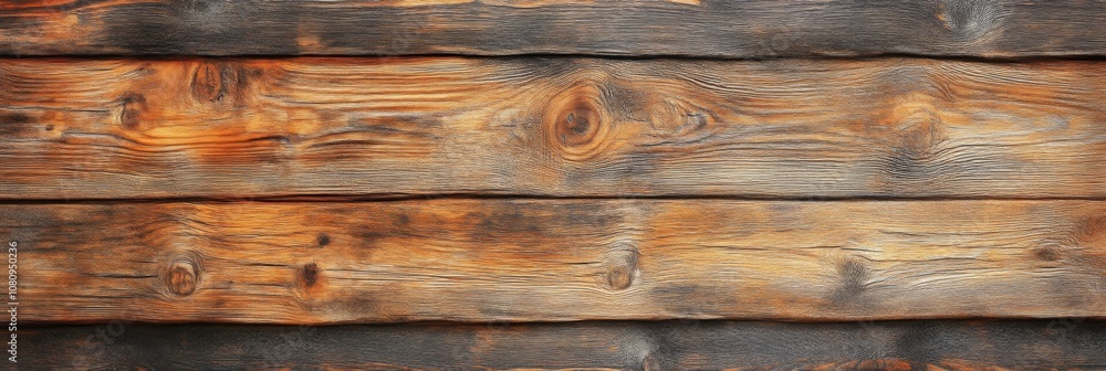 Naklejka premium Rustic Wood Texture Background: Wooden Planks with Natural Grain